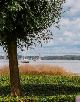 Børn på tur - havnefronten i Middelfart